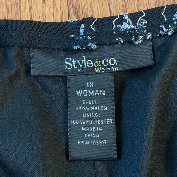 Vintage Floral Mesh Overlay Black Midi Slip Skirt 1X Whimsigoth Dark Cottagecore - Picture 3 of 8